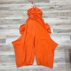 Free People Movement Hot Shot Onesie Jumpsuit Neon Orange boho Tropic Sport